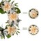 Set of 2 24"D Peach Dahlia Floral Wreath Includes a Complimentary Black Metal Wreath Hanger
